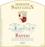 Domaine St Gayan - Ctes du Rhne Village Rasteau 0 (750ml)